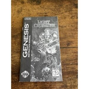 Light Crusader Sega Genesis Manual Only